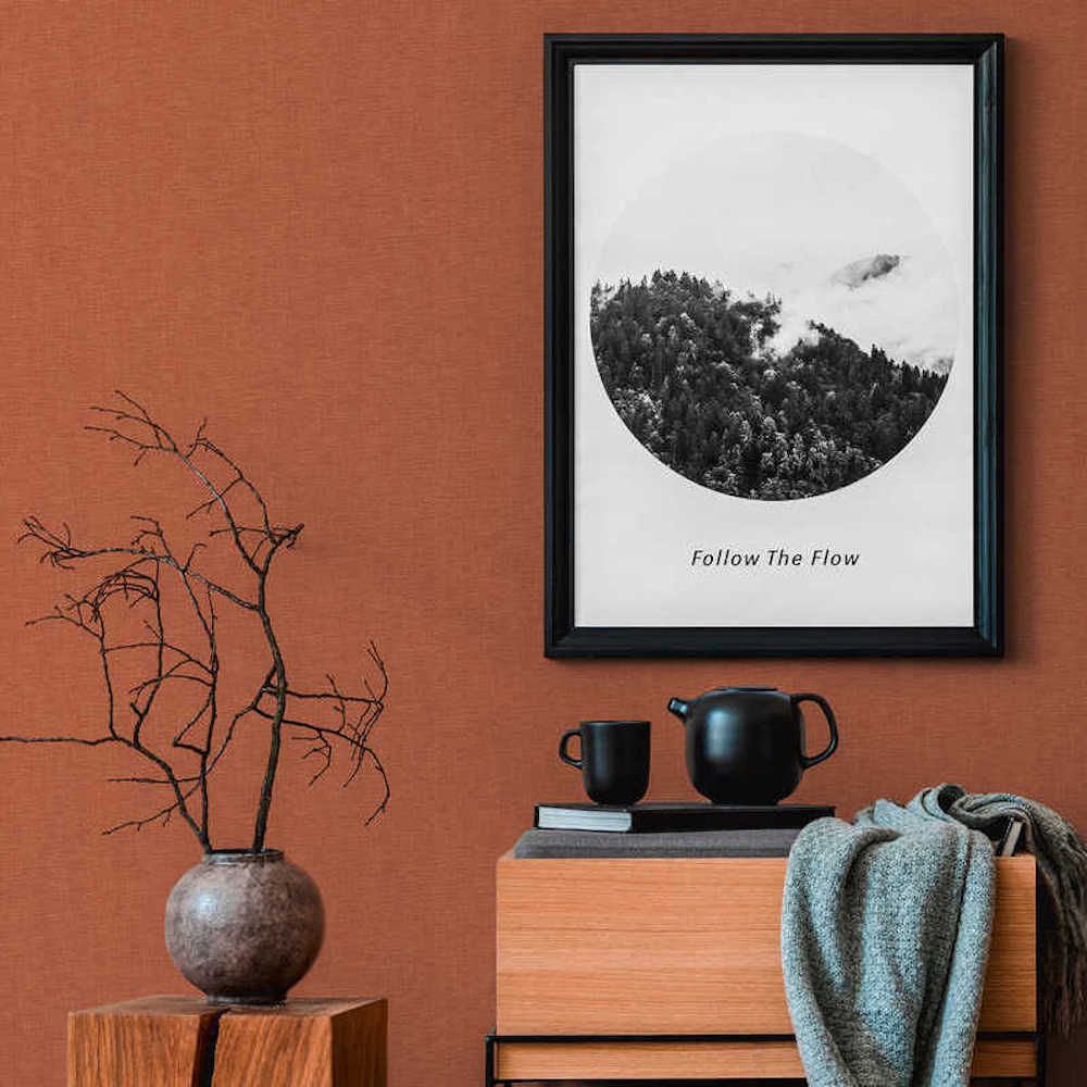 Hygge 2 - Wider Grasscloth Look plain wallpaper AS Creation    