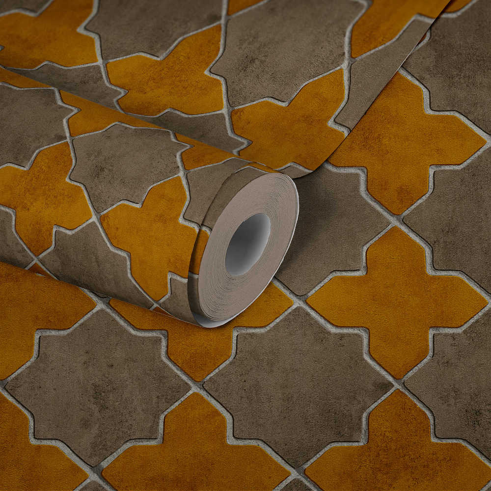 New Walls - Moroccan Tiles industrial wallpaper AS Creation    