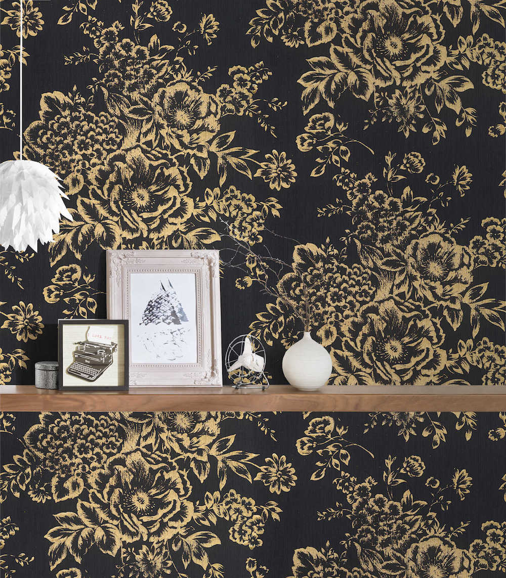 Metallic Silk textile wallpaper AS Creation    