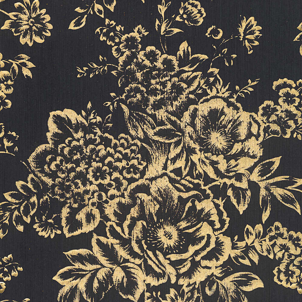 Metallic Silk textile wallpaper AS Creation Roll Black  306577