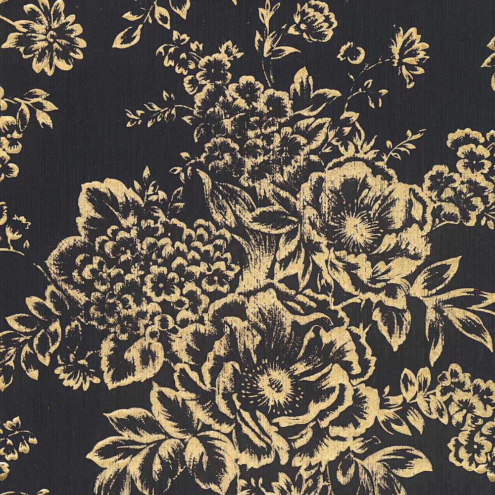 Metallic Silk textile wallpaper AS Creation Roll Black  306577
