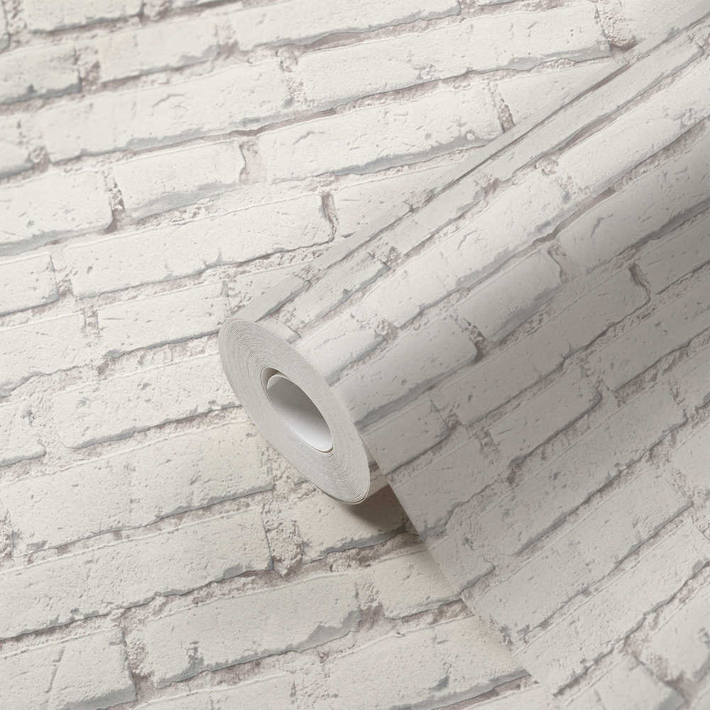 Industrial Elements - White Brick industrial wallpaper AS Creation    