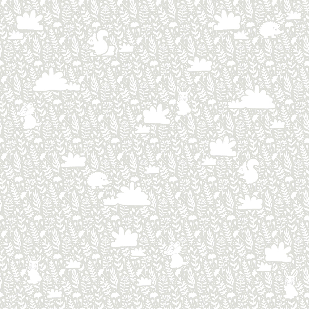 Mondo Baby - Little Animals kids wallpaper Parato Roll Grey  13013