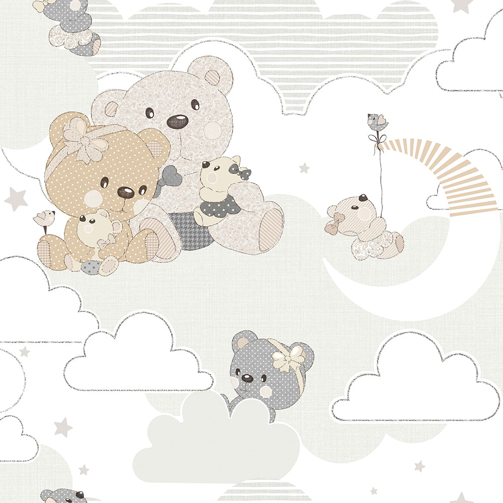 Mondo Baby - Cute Teddy Bears kids wallpaper Parato Roll Beige  13036