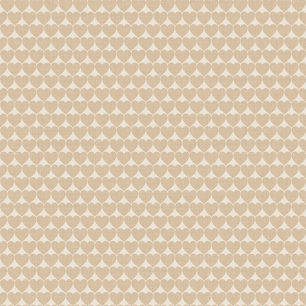 Mondo Baby - Little Hearts kids wallpaper Parato Roll Beige  13040