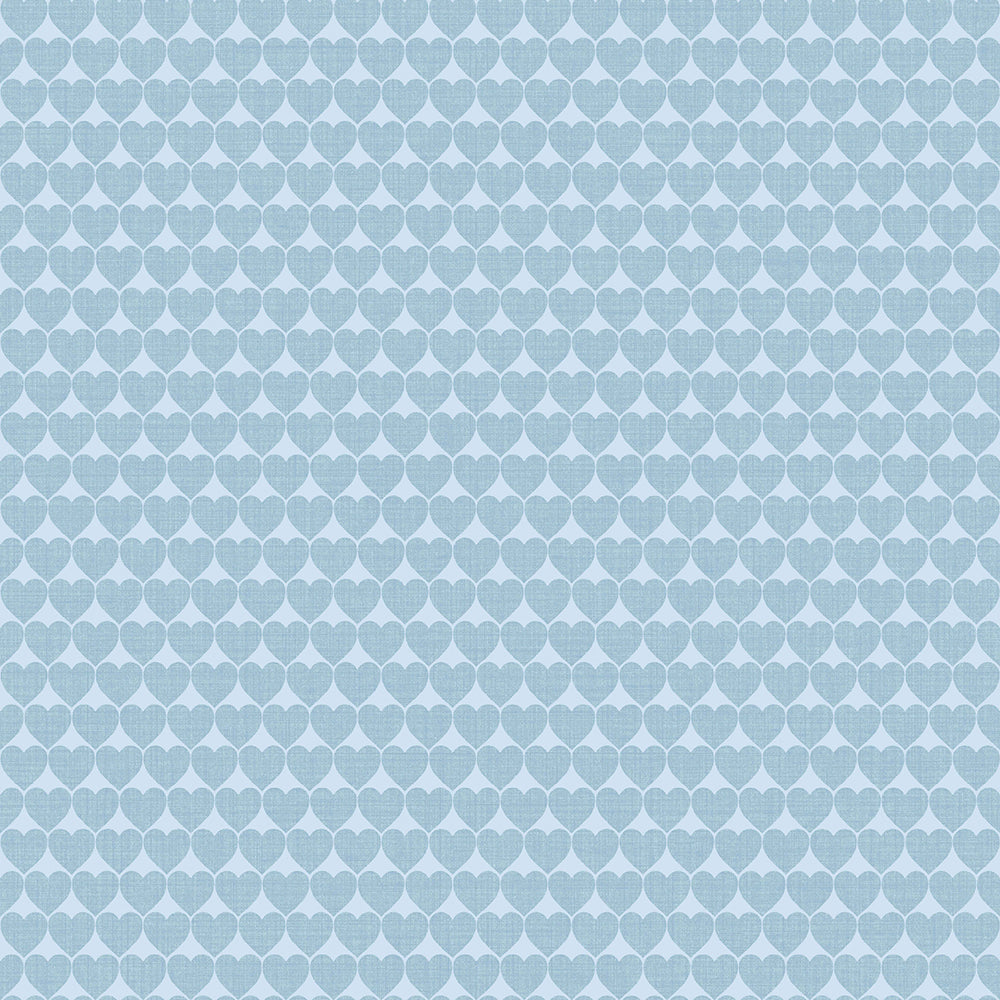 Mondo Baby - Little Hearts kids wallpaper Parato Roll Blue  13041