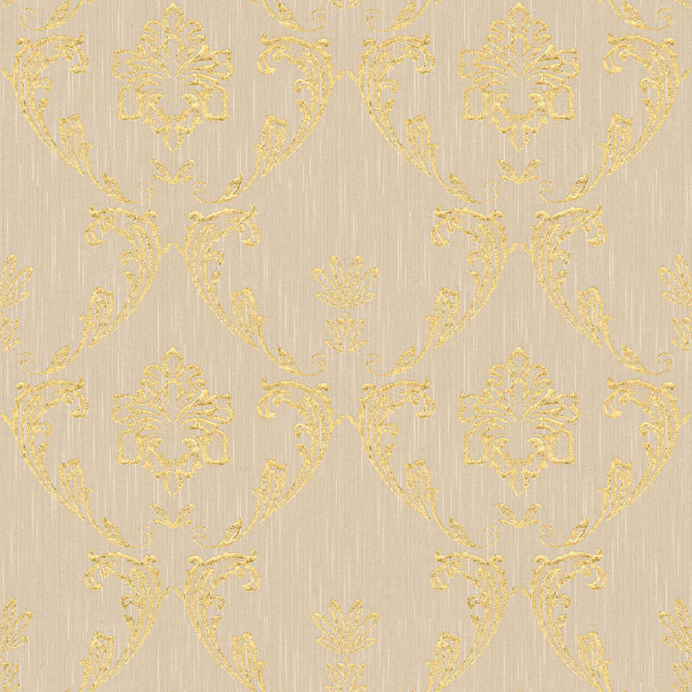 Metallic Silk textile wallpaper AS Creation Roll Beige  306582