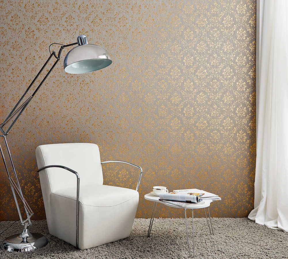 Metallic Silk textile wallpaper AS Creation    