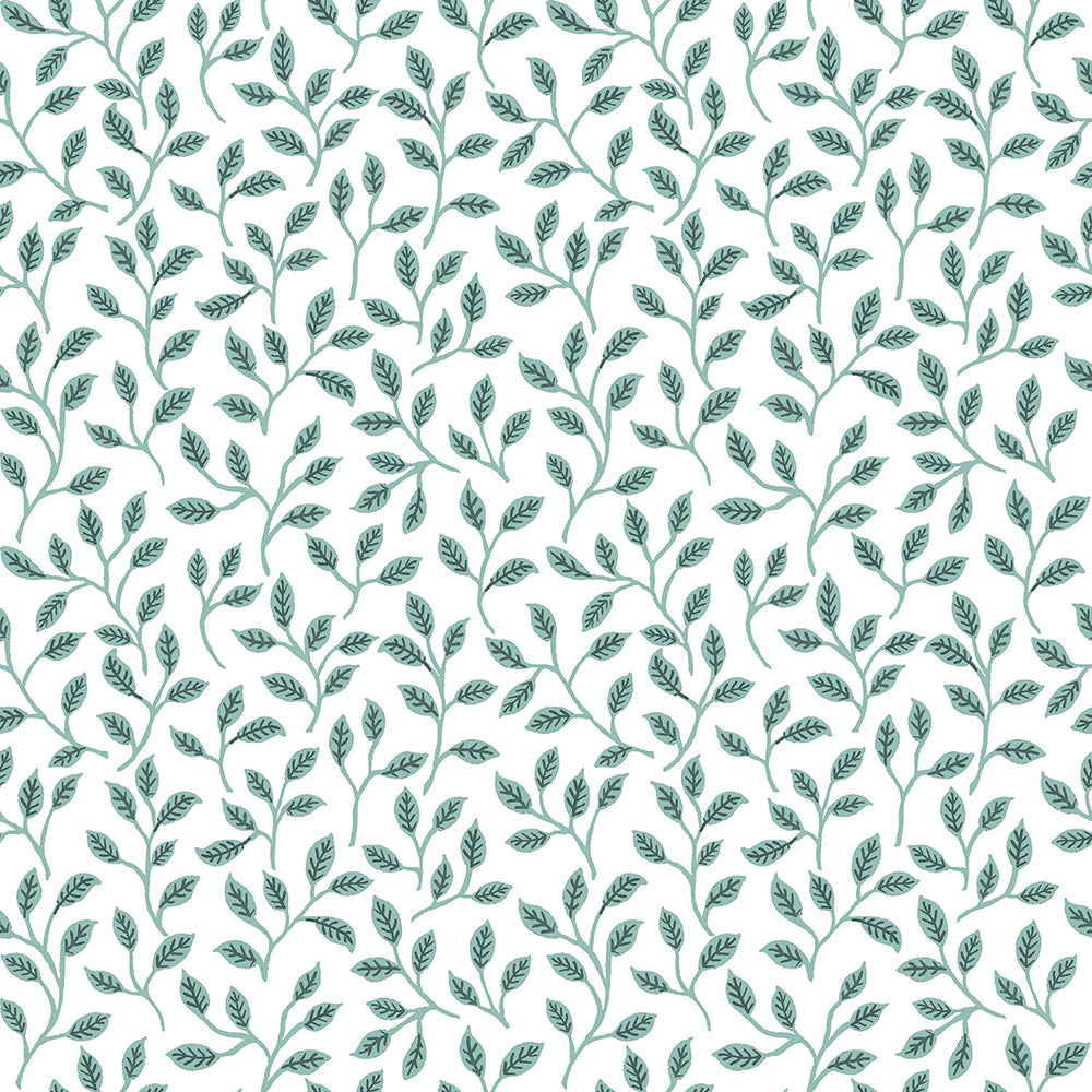 Flora - Leaves botanical wallpaper Parato Roll Green  18526