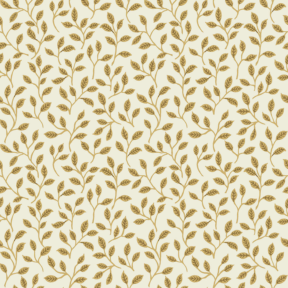 Flora - Leaves botanical wallpaper Parato Roll Gold  18528