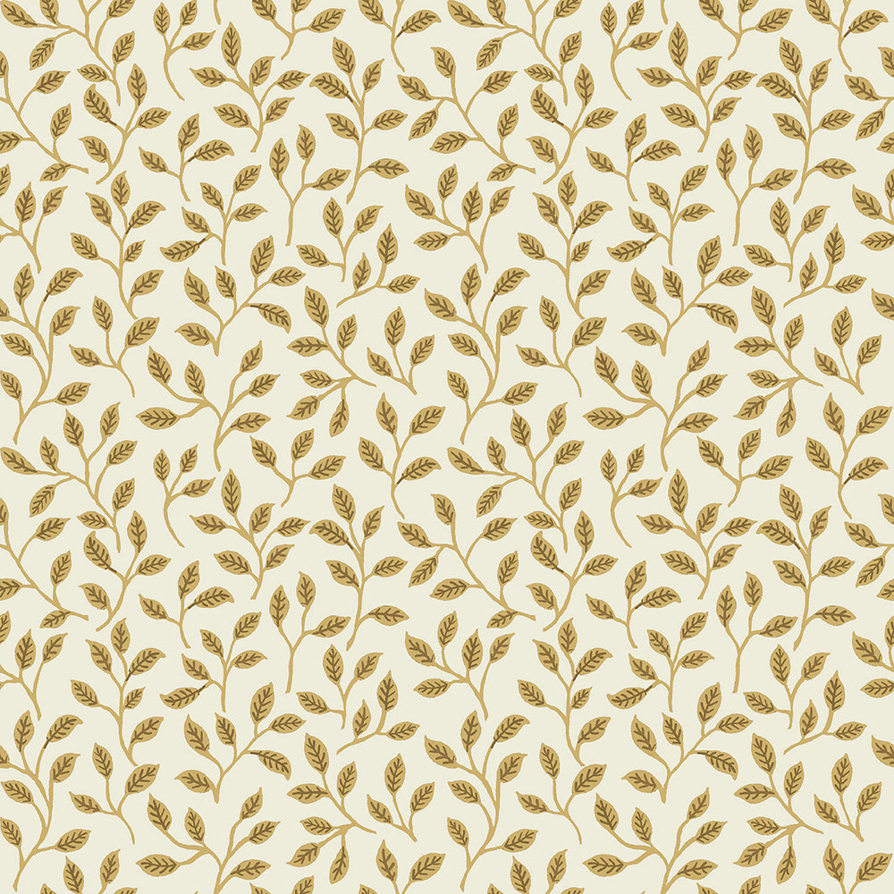 Flora - Leaves botanical wallpaper Parato Roll Gold  18528