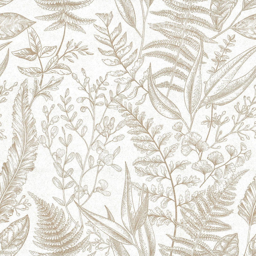 Flora - Meadow botanical wallpaper Parato Roll Cream  18562