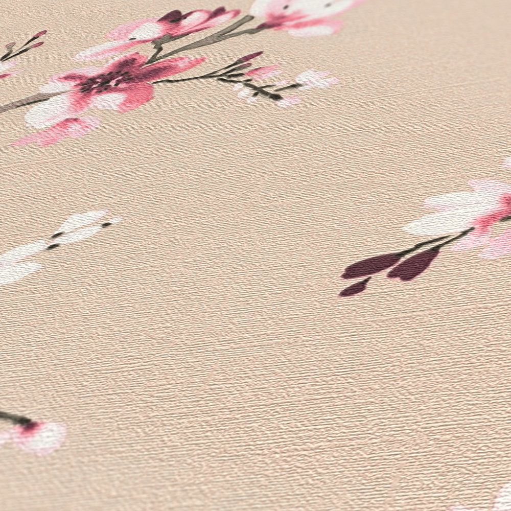 Desert Lodge - Cherry Blossom botanical wallpaper AS Creation    