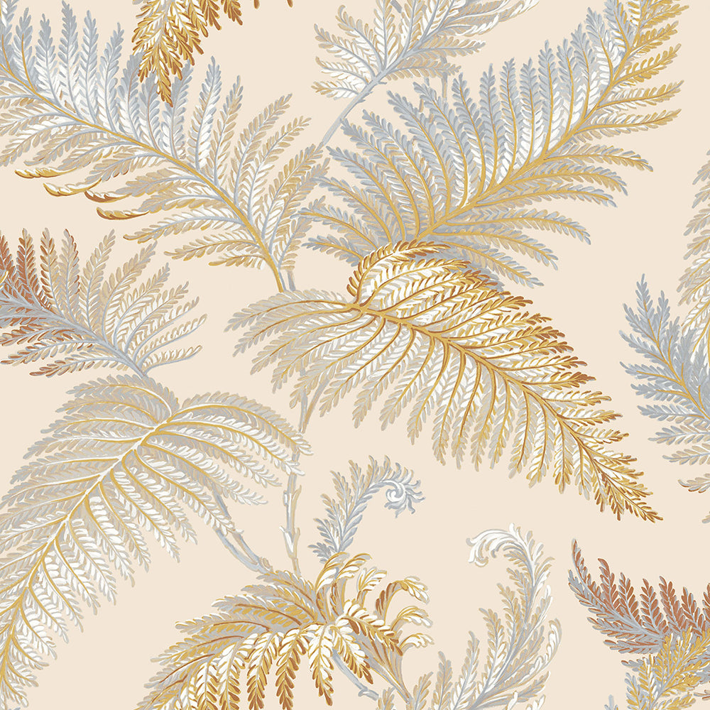 Vintage - Fern Leaves botanical wallpaper Parato Roll Beige  25742