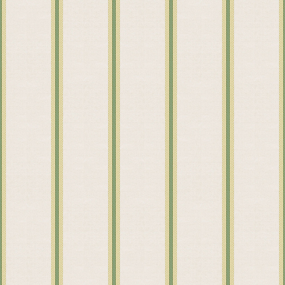 Vintage - Pin Stripe stripe wallpaper Parato Roll Green  25765