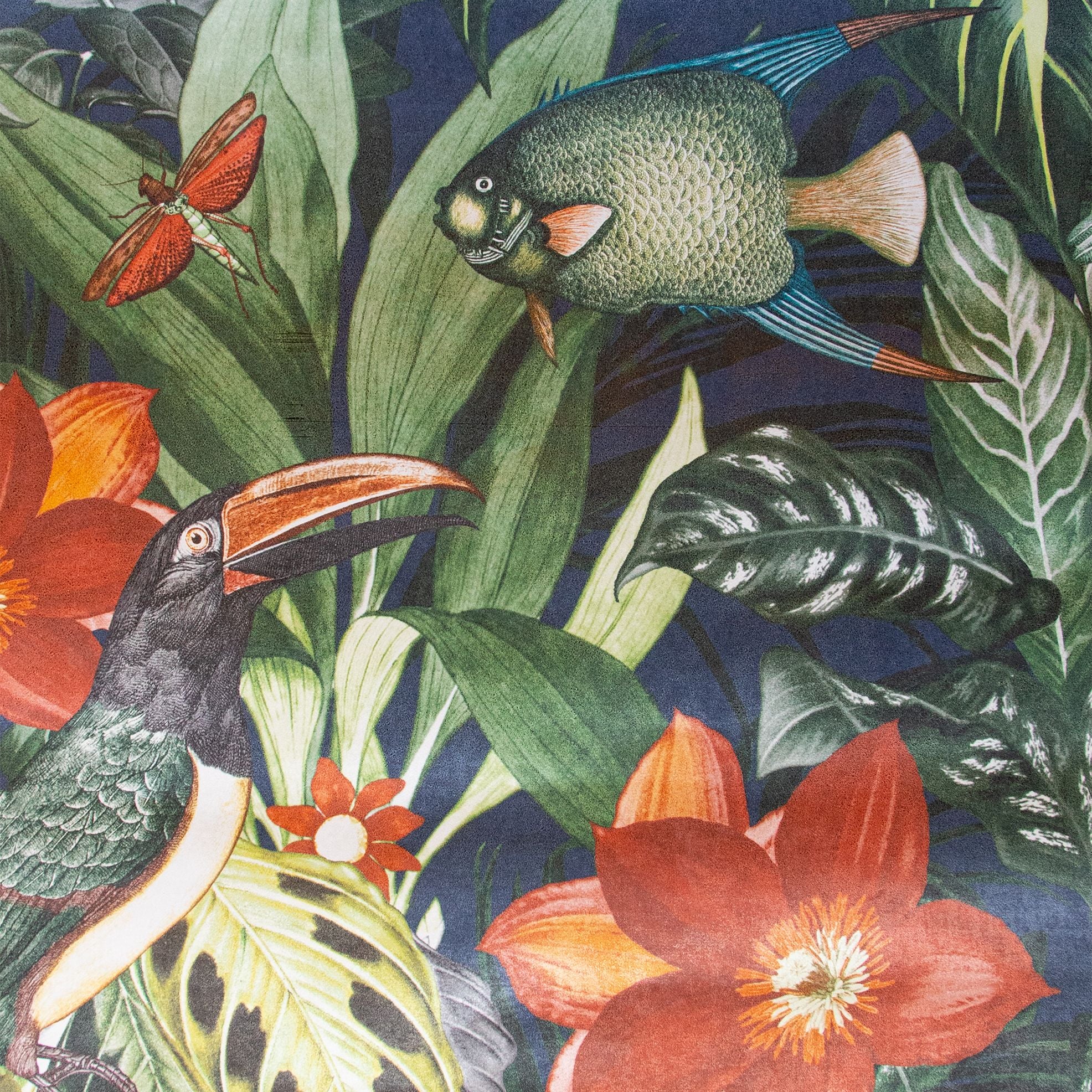 Tropical Dream  - Palau botanical wallpaper Hohenberger Roll Blue  26743