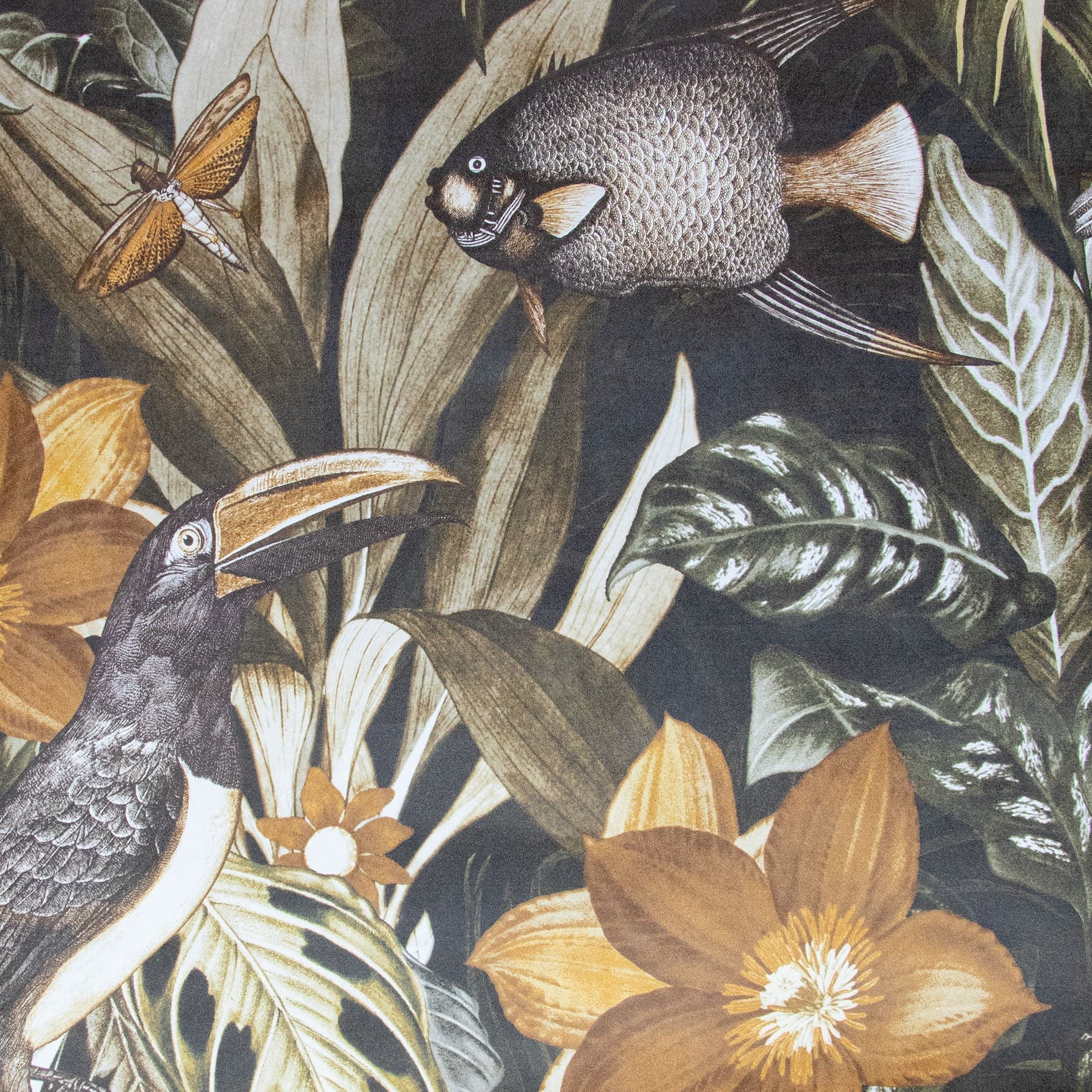 Tropical Dream  - Palau botanical wallpaper Hohenberger Roll Brown  26746