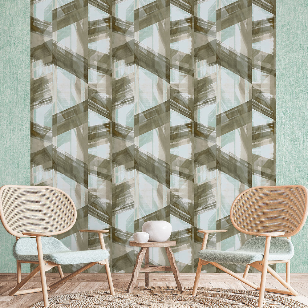 Crafted - Glaze geometric wallpaper Hohenberger    