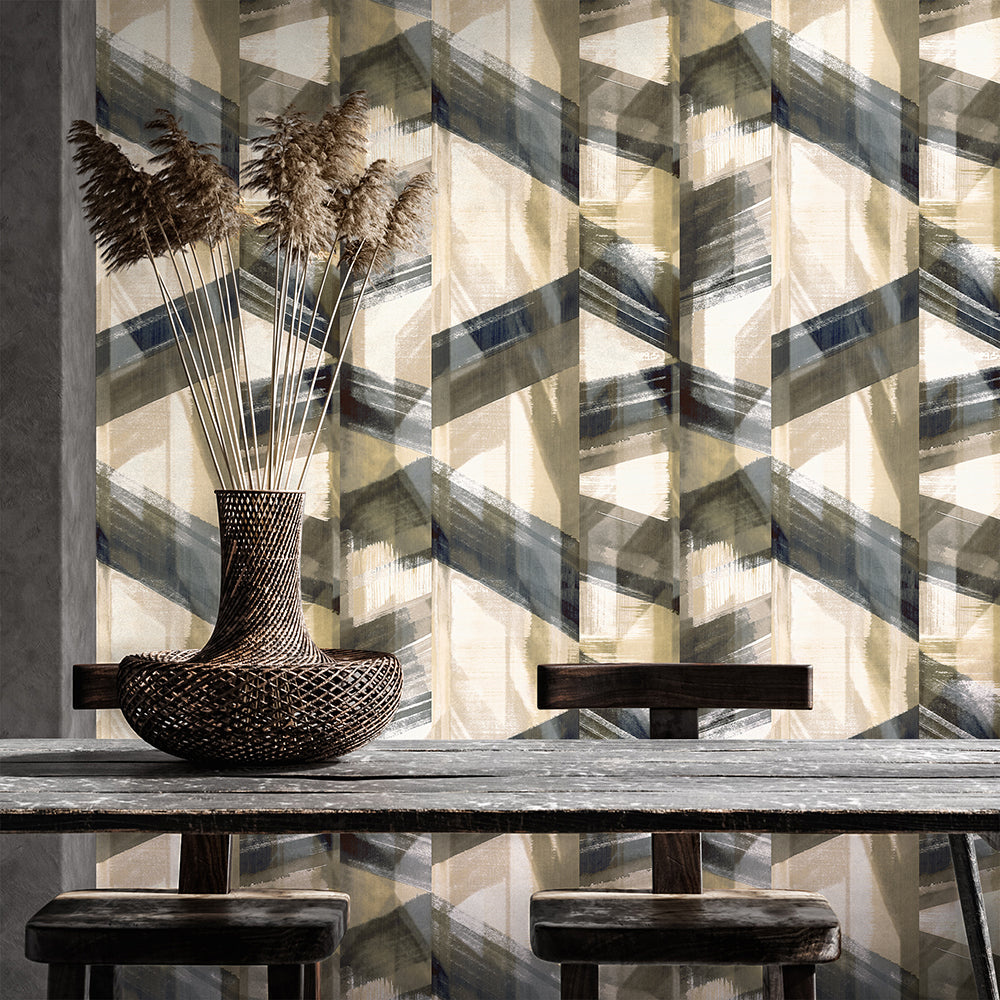 Crafted - Glaze geometric wallpaper Hohenberger    