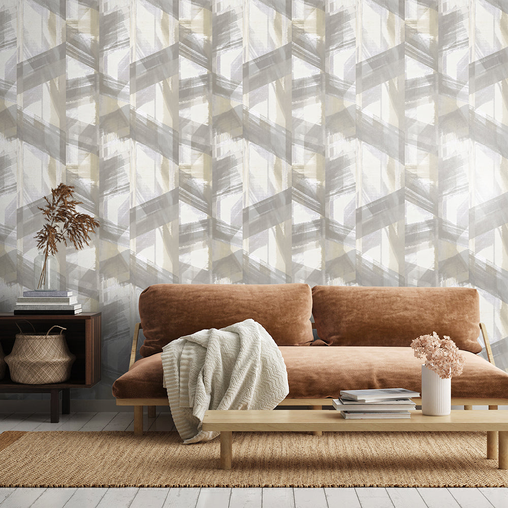 Crafted - Glaze geometric wallpaper Hohenberger    