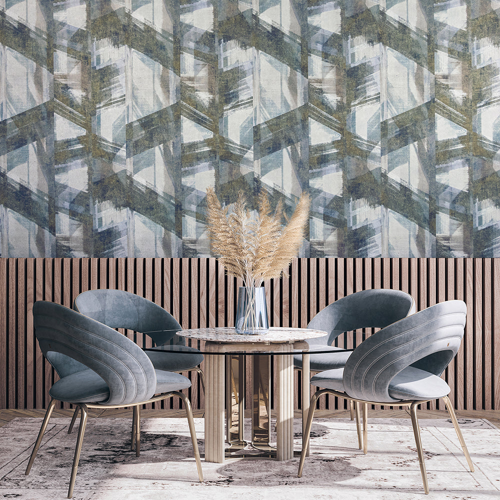 Crafted - Glaze geometric wallpaper Hohenberger    