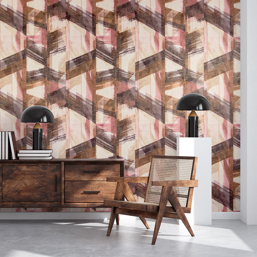 Crafted - Glaze geometric wallpaper Hohenberger    