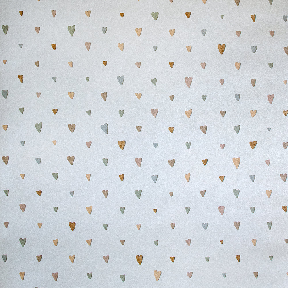 Great Kids - Coloured Hearts kids wallpaper Hohenberger Roll Light Blue  26815-HTM