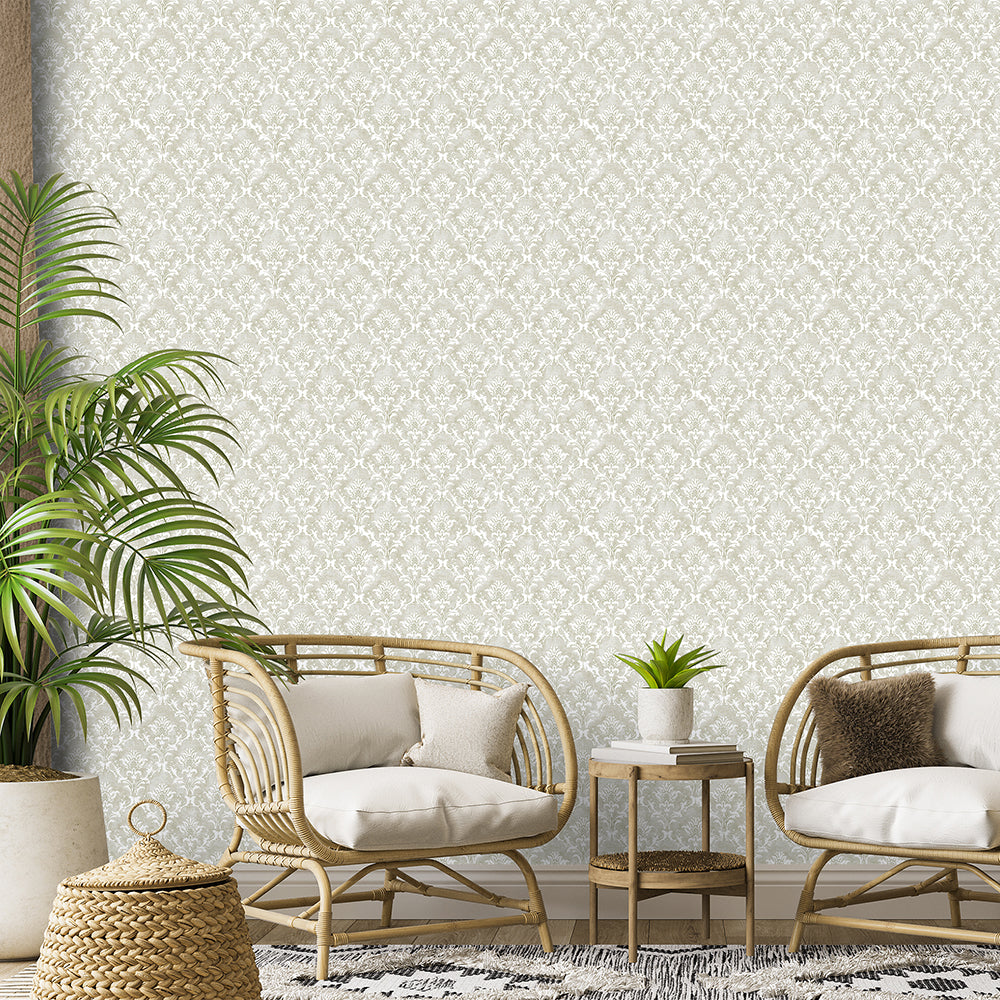 Azulejo - Lisboa  damask wallpaper Hohenberger    