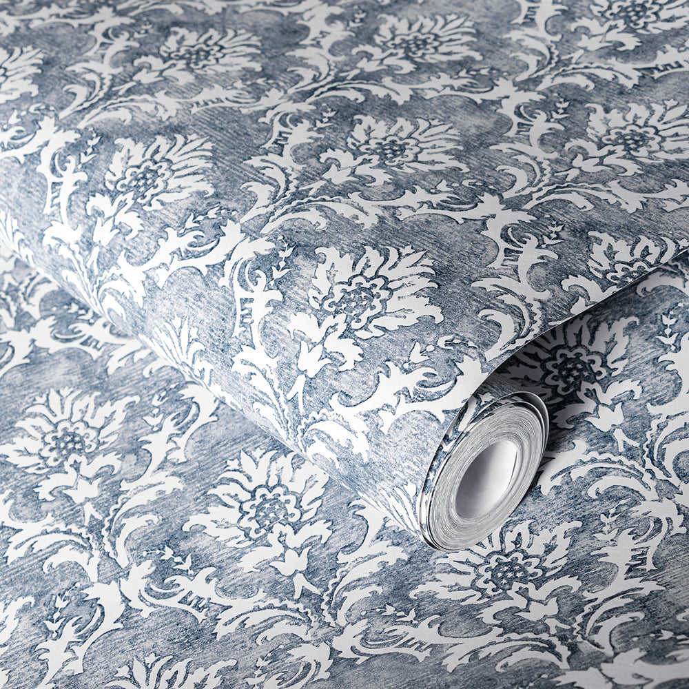 Azulejo - Lisboa  damask wallpaper Hohenberger    