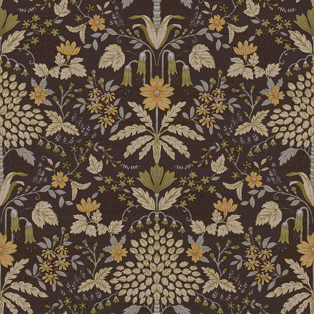 Casamood - Floral botanical wallpaper Parato Roll Dark Grey  27007
