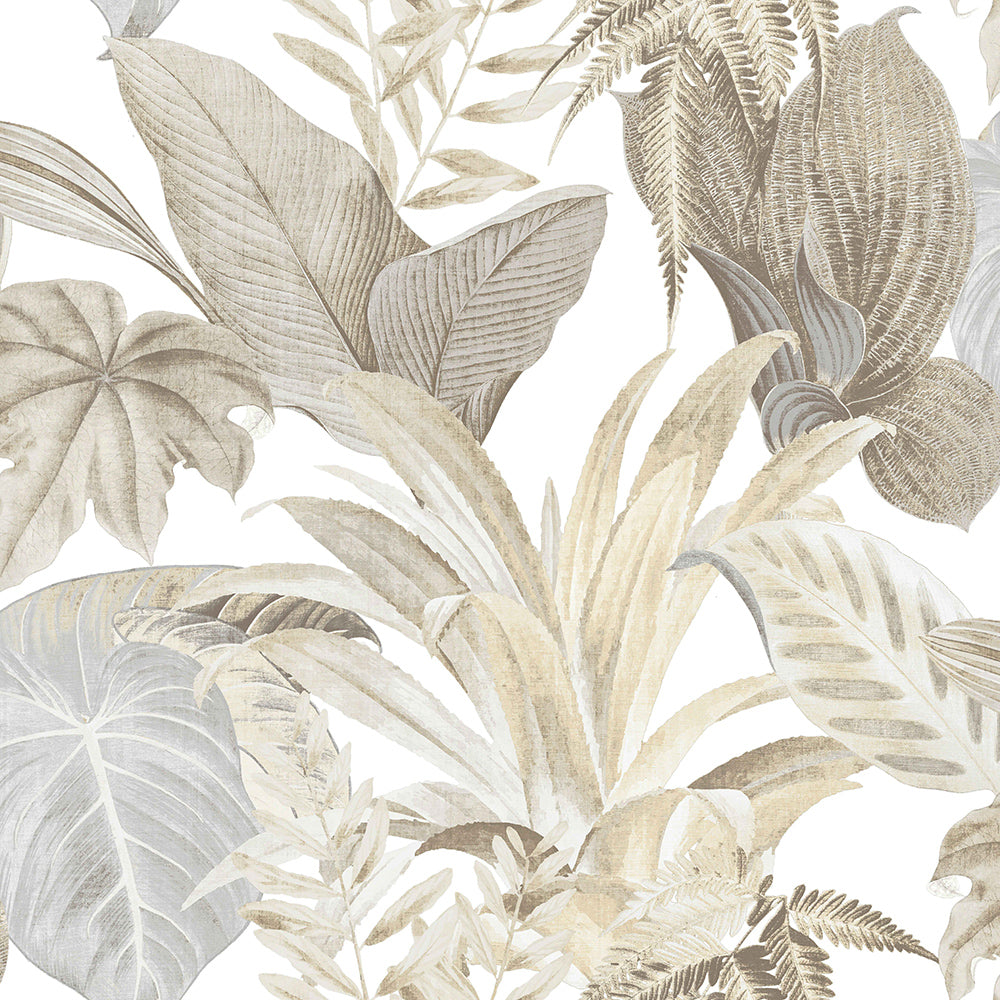 Casamood - Palm Leaves botanical wallpaper Parato Roll Cream  27014
