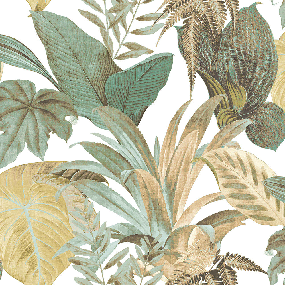 Casamood - Palm Leaves botanical wallpaper Parato Roll Green  27015