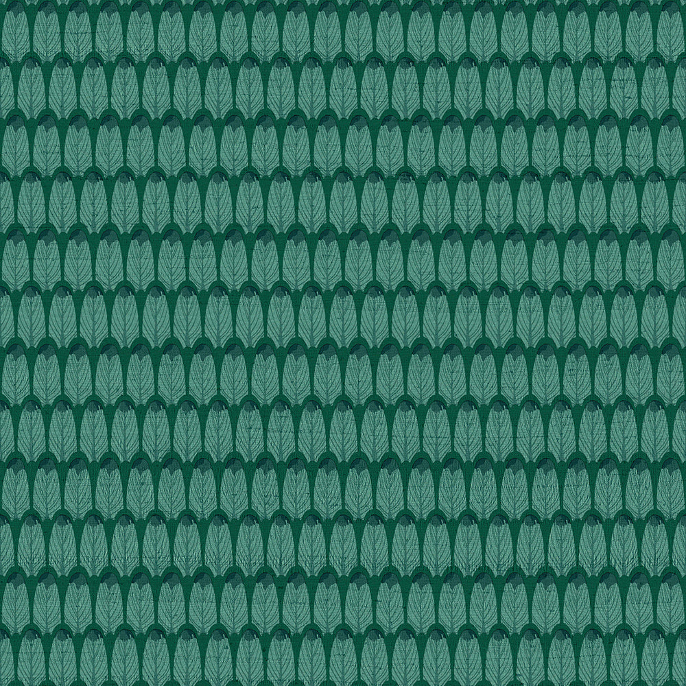 Casamood - Striped Leaves art deco wallpaper Parato Roll Green  27039