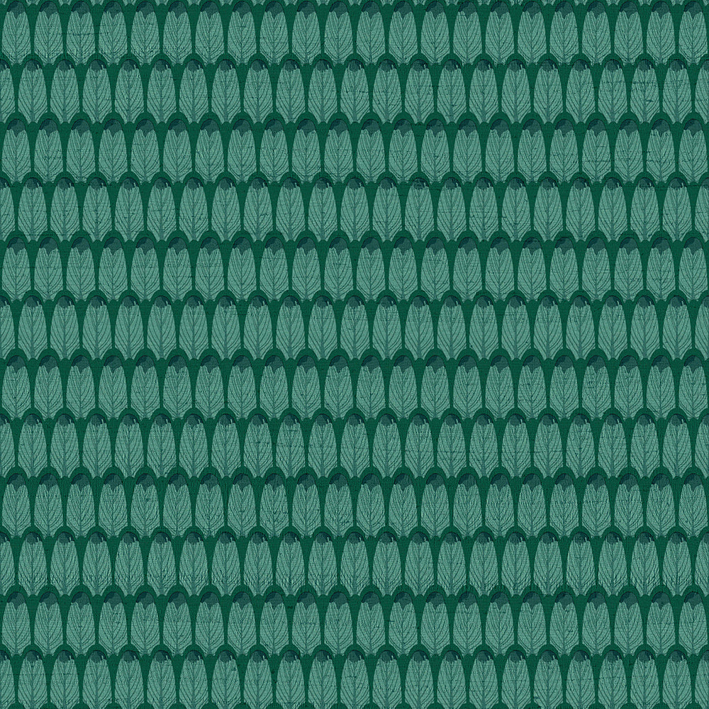 Casamood - Striped Leaves art deco wallpaper Parato Roll Green  27039