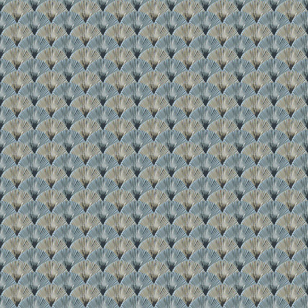 Casamood - Fans geometric wallpaper Parato Roll Blue  27043