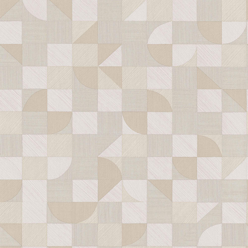 Materika - Geo Blocks geometric wallpaper Parato Sample Light Grey  29910-S