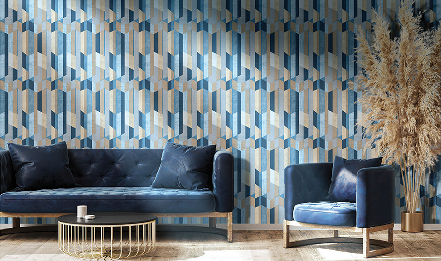 Materika - Geo Stripes geometric wallpaper Parato    