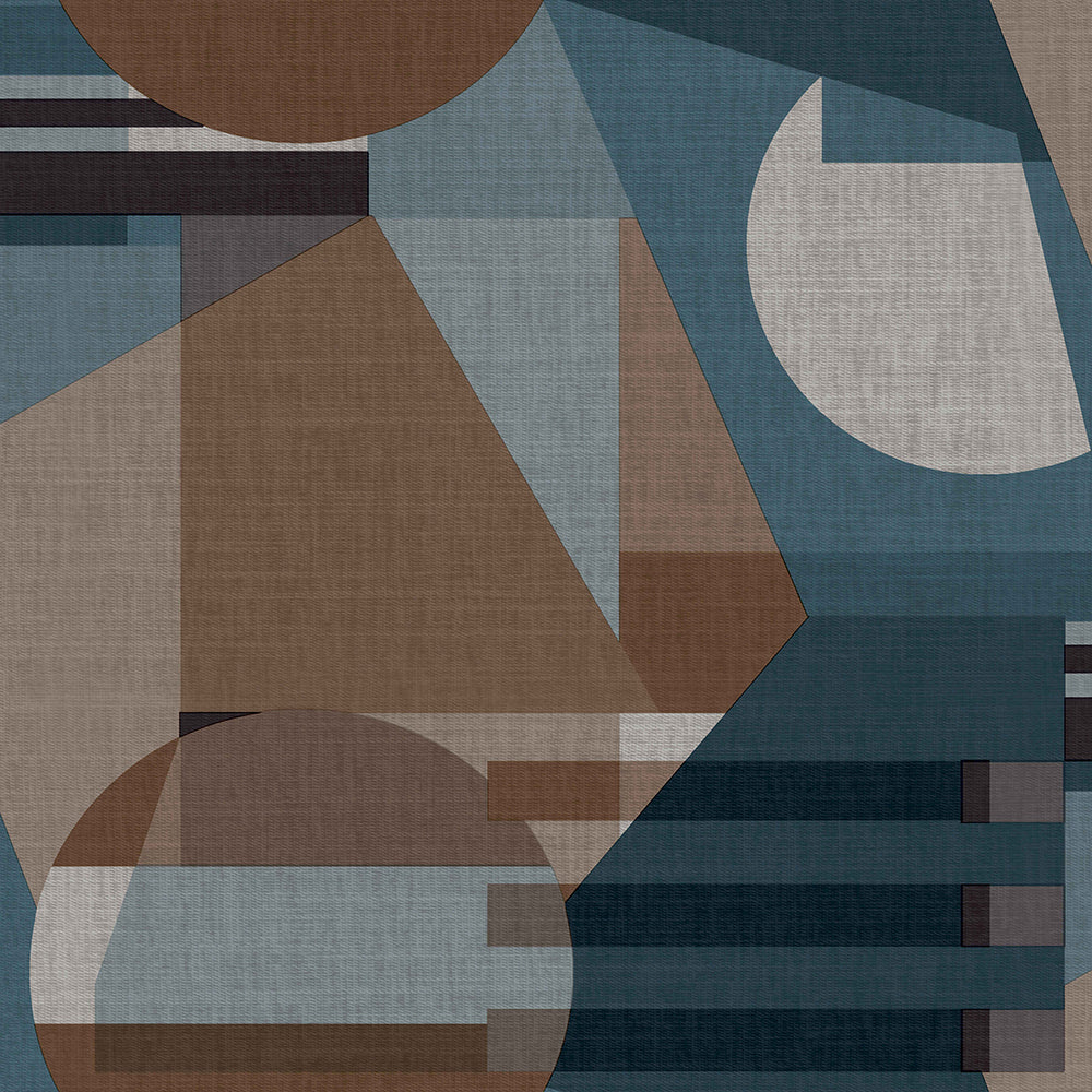 Materika - Geo Collage geometric wallpaper Parato Roll Blue  29939