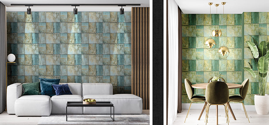 Materika - Worn Tiles industrial wallpaper Parato    