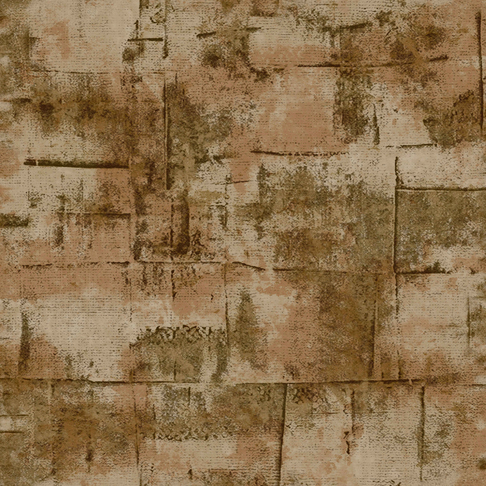 Materika - Distressed Tiles industrial wallpaper Parato Roll Grey  29974