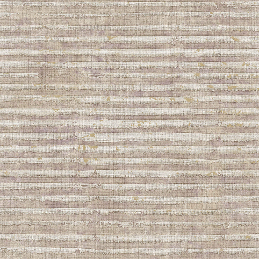 Materika - Rustic Horizontal Stripes industrial wallpaper Parato Roll Taupe  29984