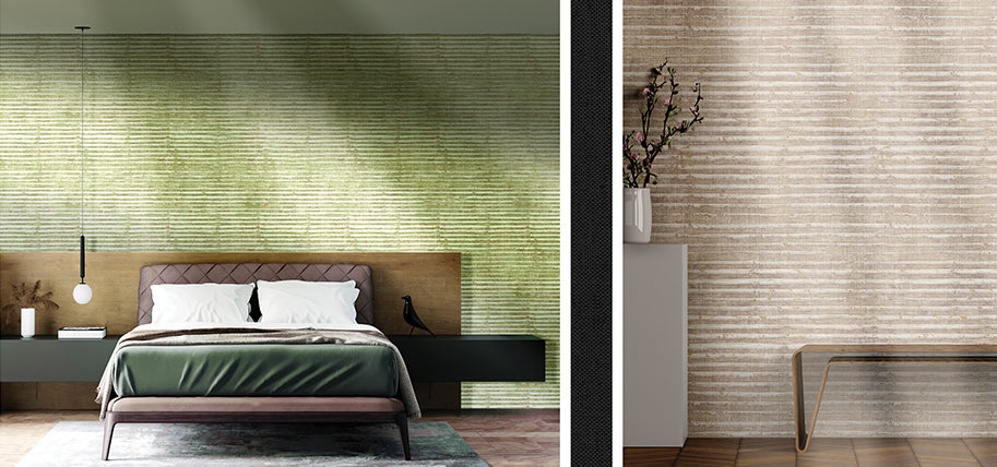 Materika - Rustic Horizontal Stripes industrial wallpaper Parato    
