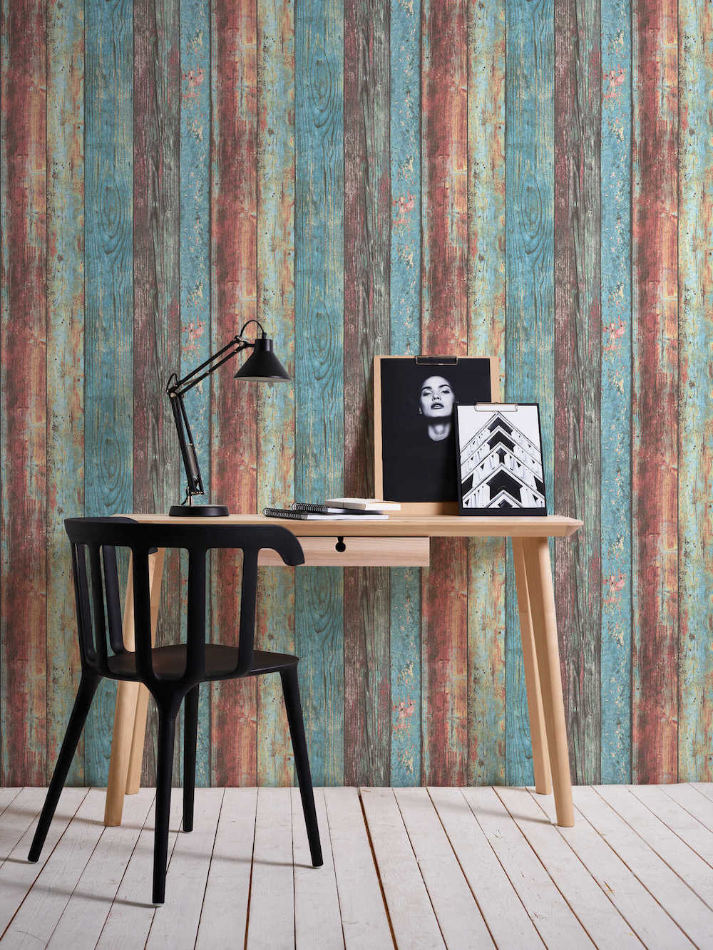 Industrial Elements - Rainbow Wood industrial wallpaper AS Creation    