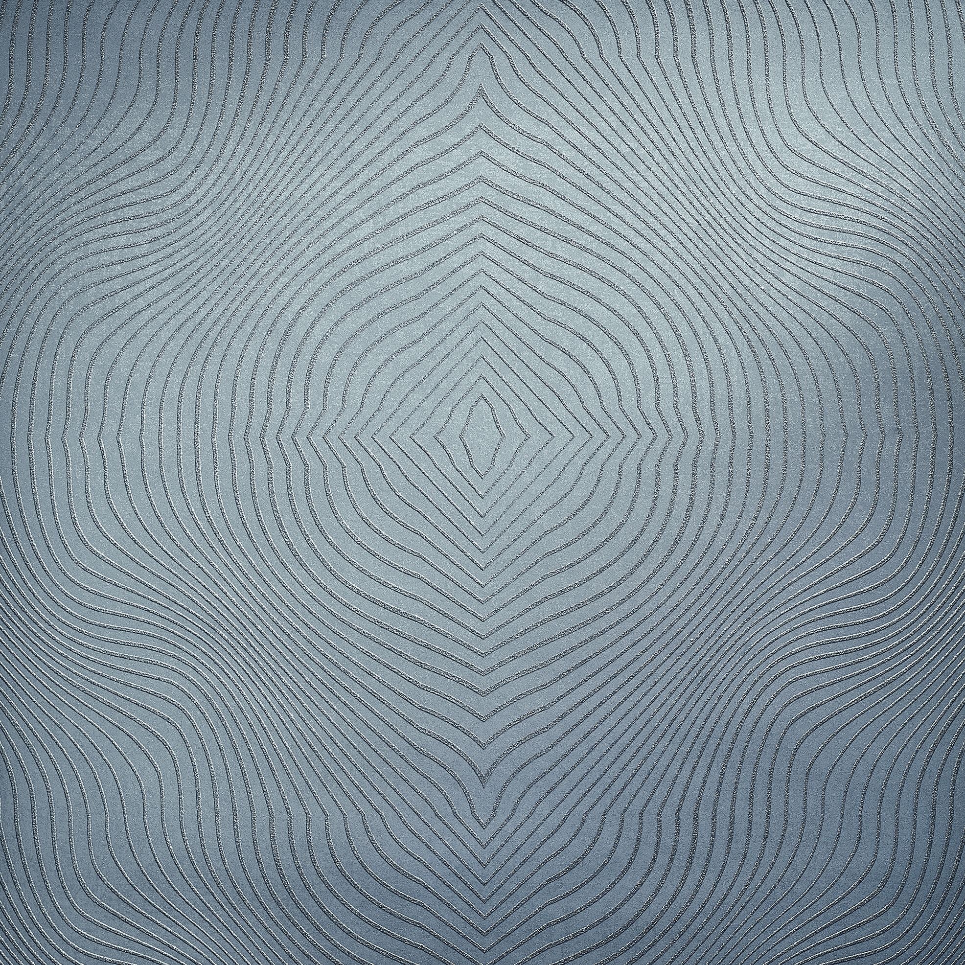 Slow Living - Flow geometric wallpaper Hohenberger Roll Light Blue  30031
