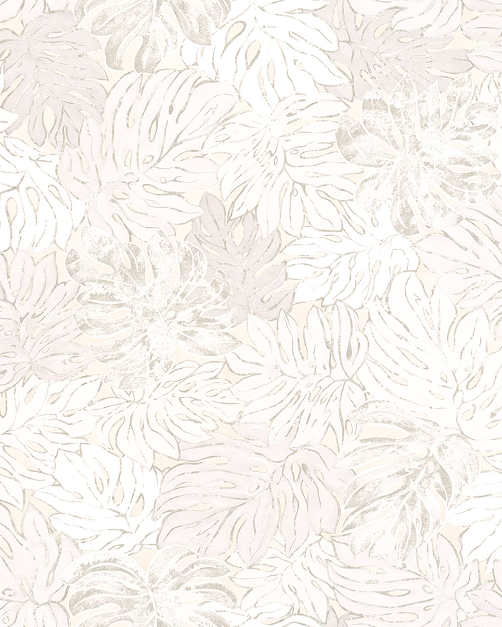 Casual - Monstera leaves botanical wallpaper Marburg Roll Light Grey  30432