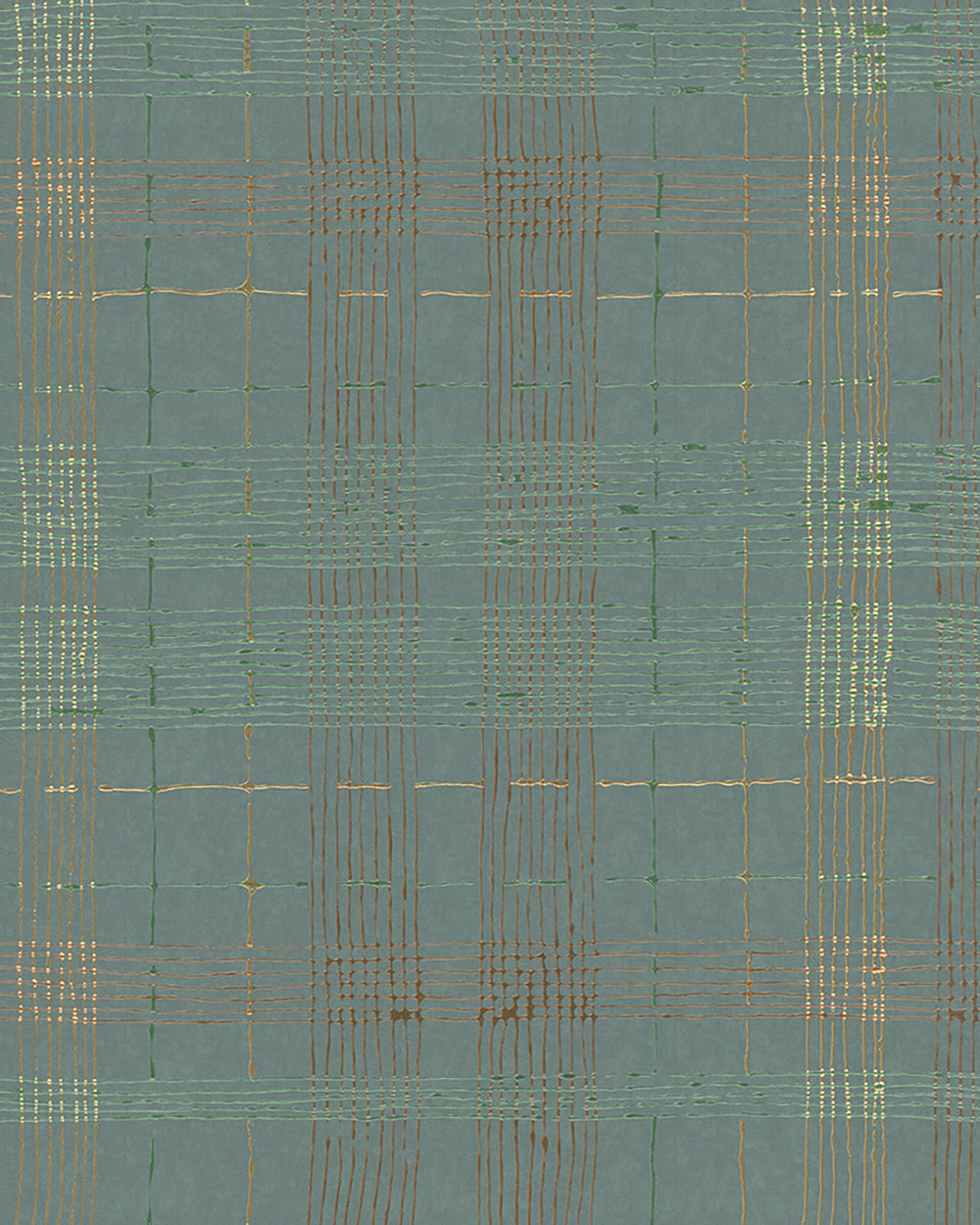 Casual - Plaid geometric wallpaper Marburg Roll Green  30437