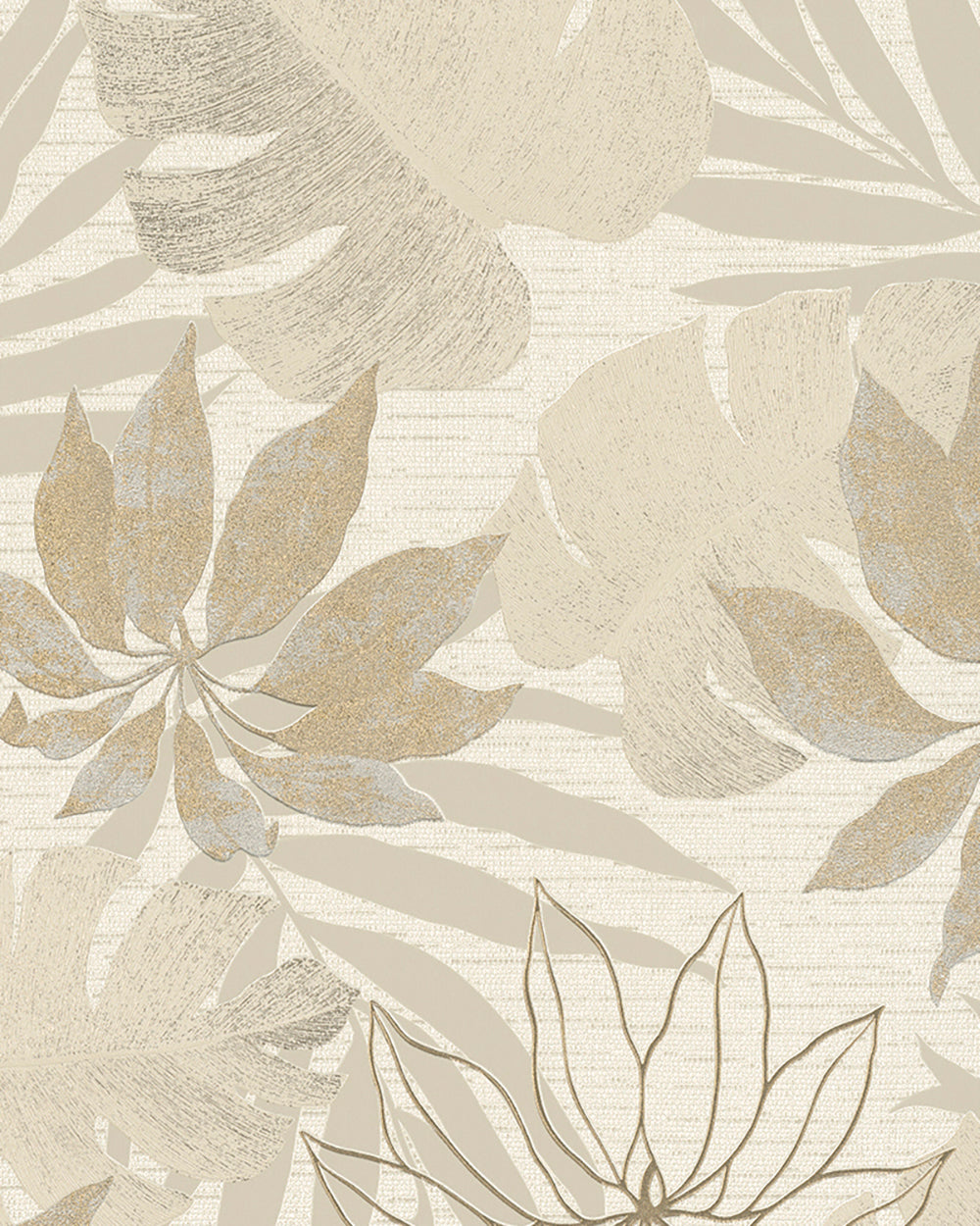 Avalon - Jungle Leaves botanical wallpaper Marburg Roll Beige  31602