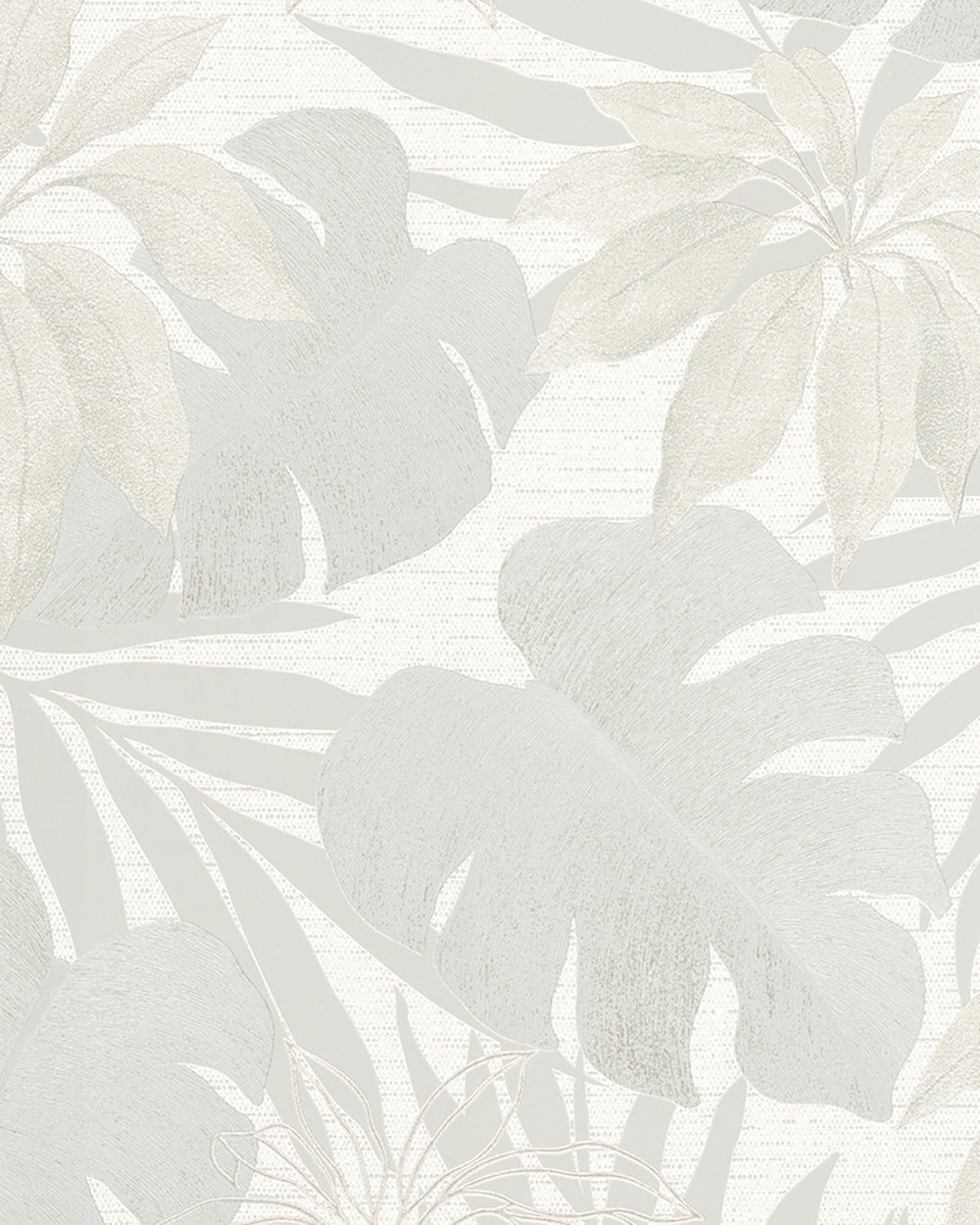 Avalon - Jungle Leaves botanical wallpaper Marburg Roll White  31603