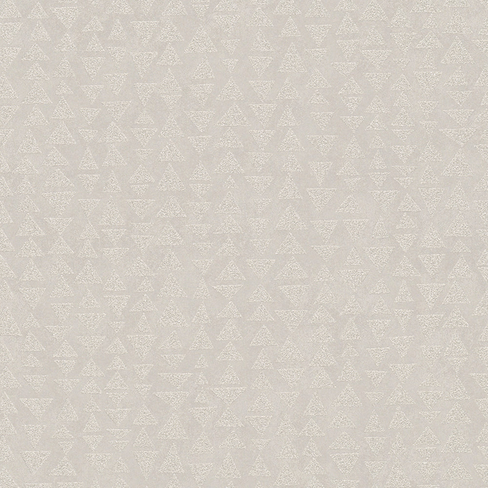 Memento - Pearlised Glass Bead Triangles geometric wallpaper Marburg Roll Light Grey  32022
