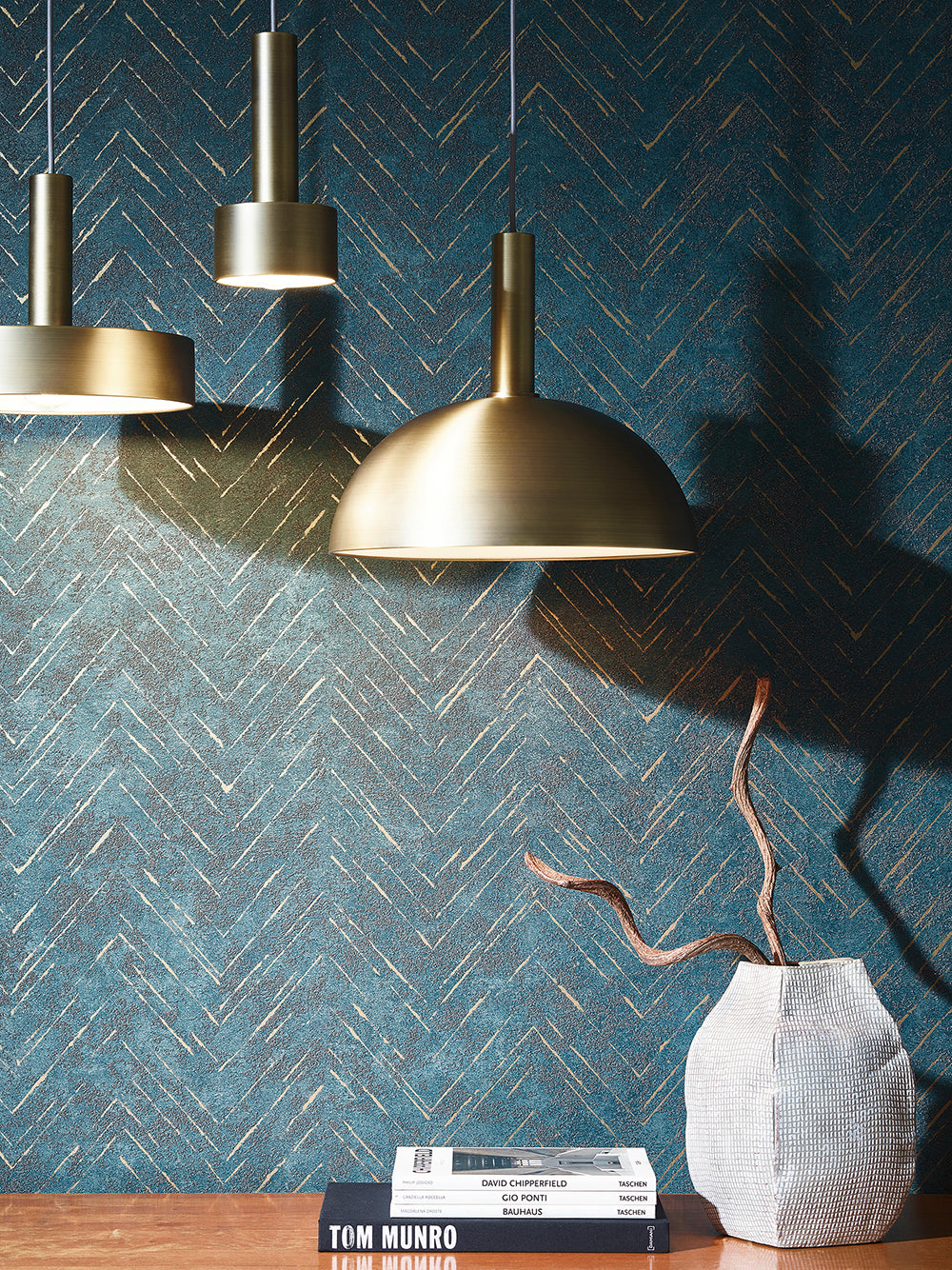 Memento - Textured Granulated Herringbone geometric wallpaper Marburg    